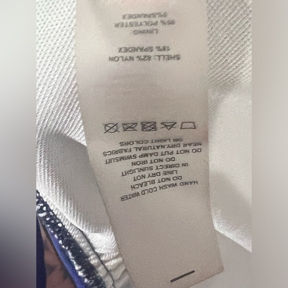 Blue and Pink ruffle babydoll halter tie tankini swim top size 4X - Picture 9 of 11